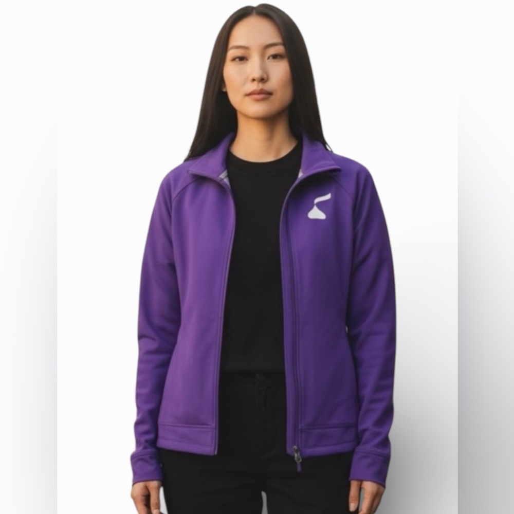 Johnnie-O Hersey Kiss Purple Full Zip Jacket Women’s Size Small Fleece